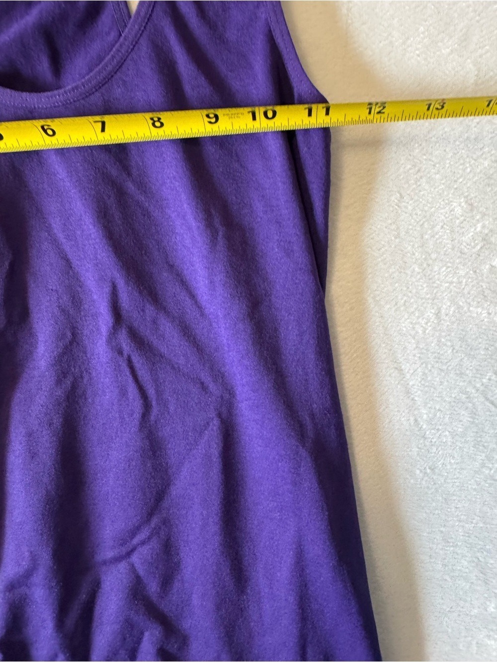 GUESS Deep Purple Racerback Tank Top with Rhinestone Logo - Picture 4 of 5